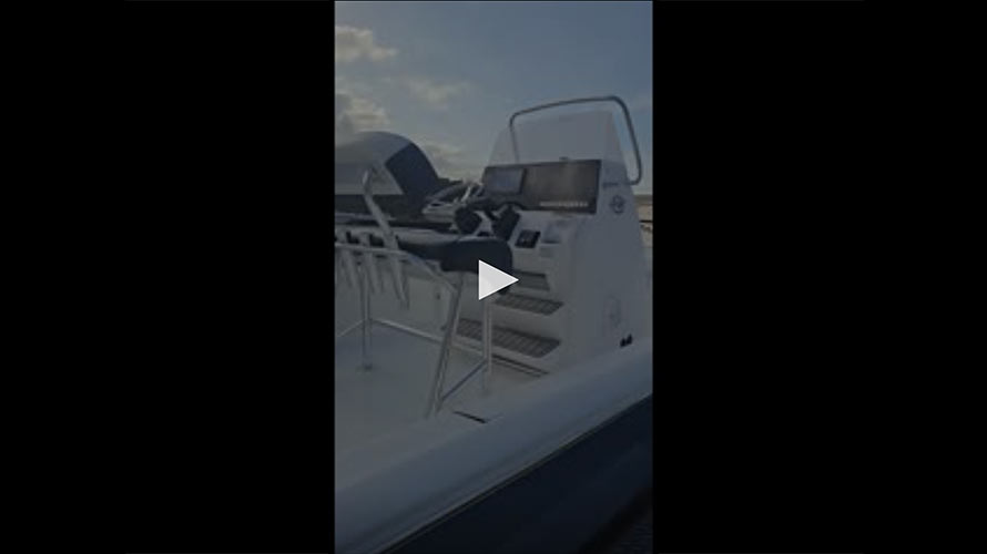2025 Tidewater Boats 2110 Bay Max in blue mist color, showcasing the helm and seating area, highlighting features for potential buyers at Cape Romain Marine.