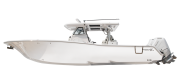 Tidewater CC Adventure Series boat model showcasing sleek design and powerful outboard motor, relevant to Cape Romain Marine's offerings.