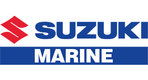Suzuki Marine logo, representing quality outboard motors and marine services at Cape Romain Marine, a boat dealership in McClellanville, SC.