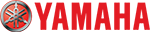 Yamaha logo on a red background, representing high-performance outboard motors for various boat models available at Cape Romain Marine.