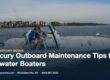 Blazer Bay boat running with a Mercury outboard in Lowcountry saltwater near McClellanville, SC