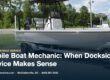 Bay boat on a trailer ready for mobile boat mechanic service in the Charleston, SC area